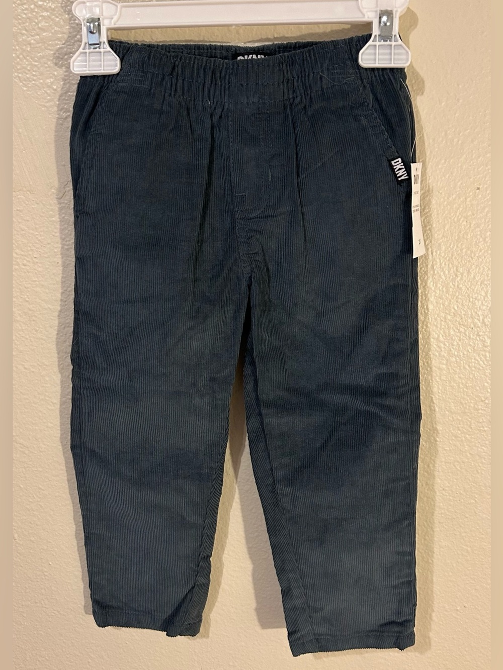 DKNY Dark Slate Corduroy Pull Up pants boyโs 2T